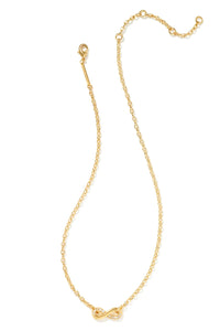 Kendra Scott: Annie Gold Infinity Pendant Necklace - White Crystal | Makk Fashions