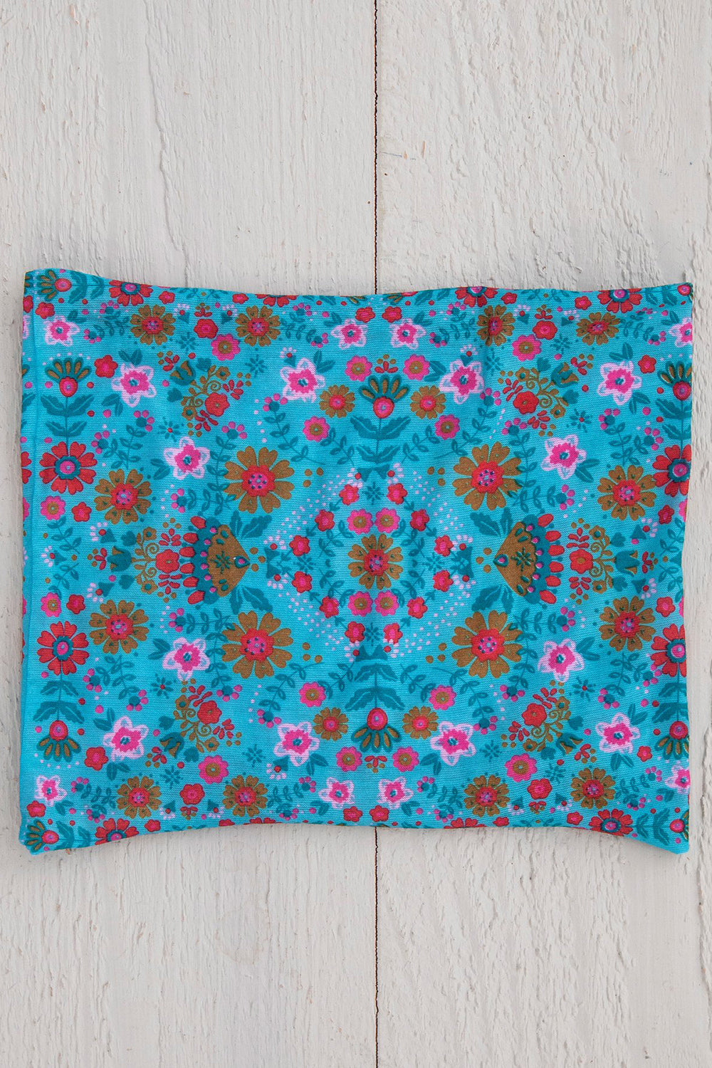 Light Blue Floral Mandala Half Boho Bandeau | Natural Life