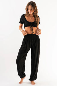 Lotus & Luna: Black Harem Pants | Makk Fashions