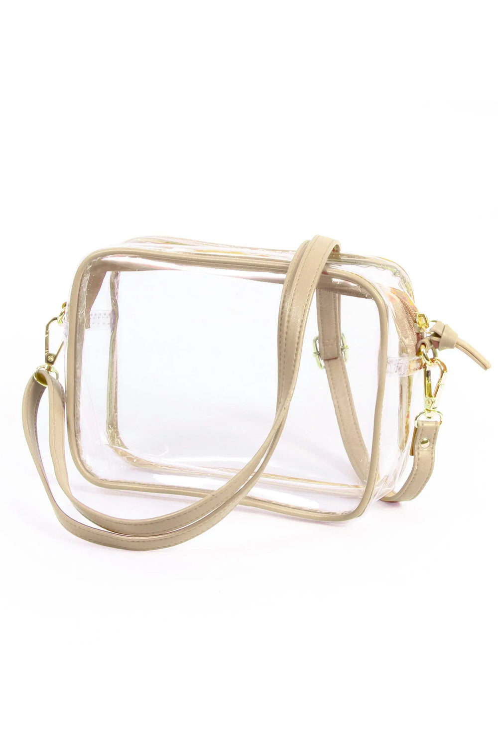 Bridget Clear Game Day Bag - Gold | Makk Fashions