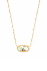 Kendra Scott: Elisa Gold Pendant Necklace - Dichroic Glass | Makk Fashions