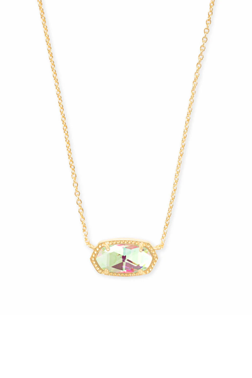 Kendra Scott: Elisa Gold Pendant Necklace - Dichroic Glass | Makk Fashions