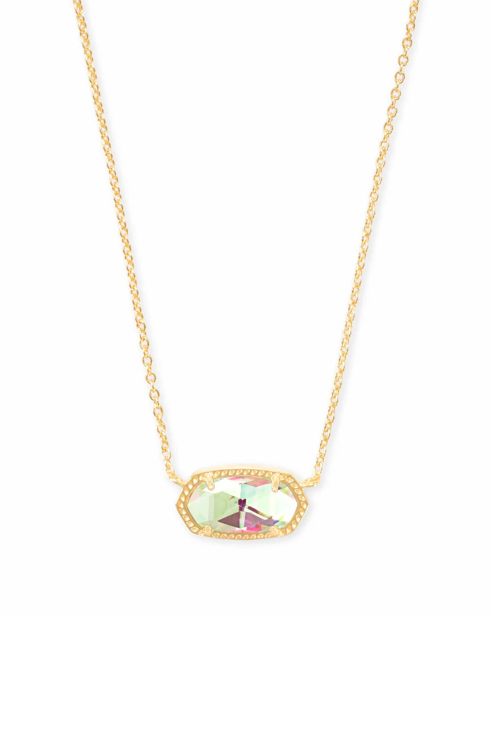 Elisa Gold Pendant Necklace in Ivory Pearl