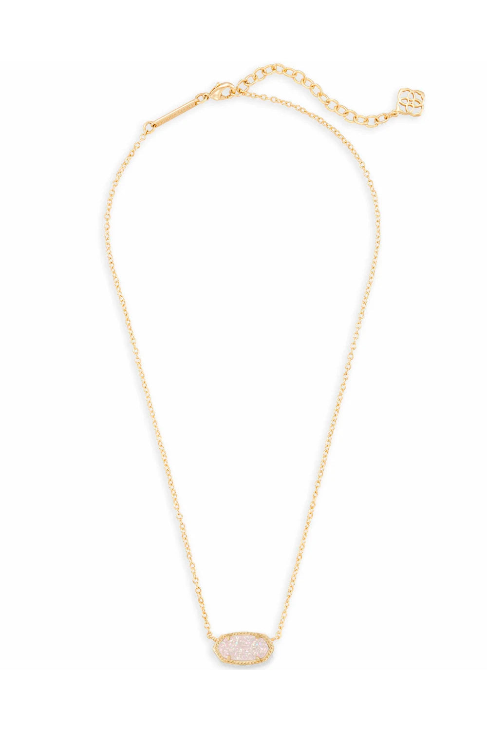 Kendra Scott: Elisa Gold Pendant Necklace - Iridescent Drusy | Makk Fashions