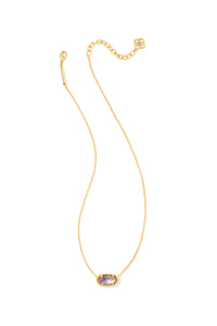 Kendra Scott: Elisa Gold Pendant Necklace - Lilac Abalone | Makk Fashions