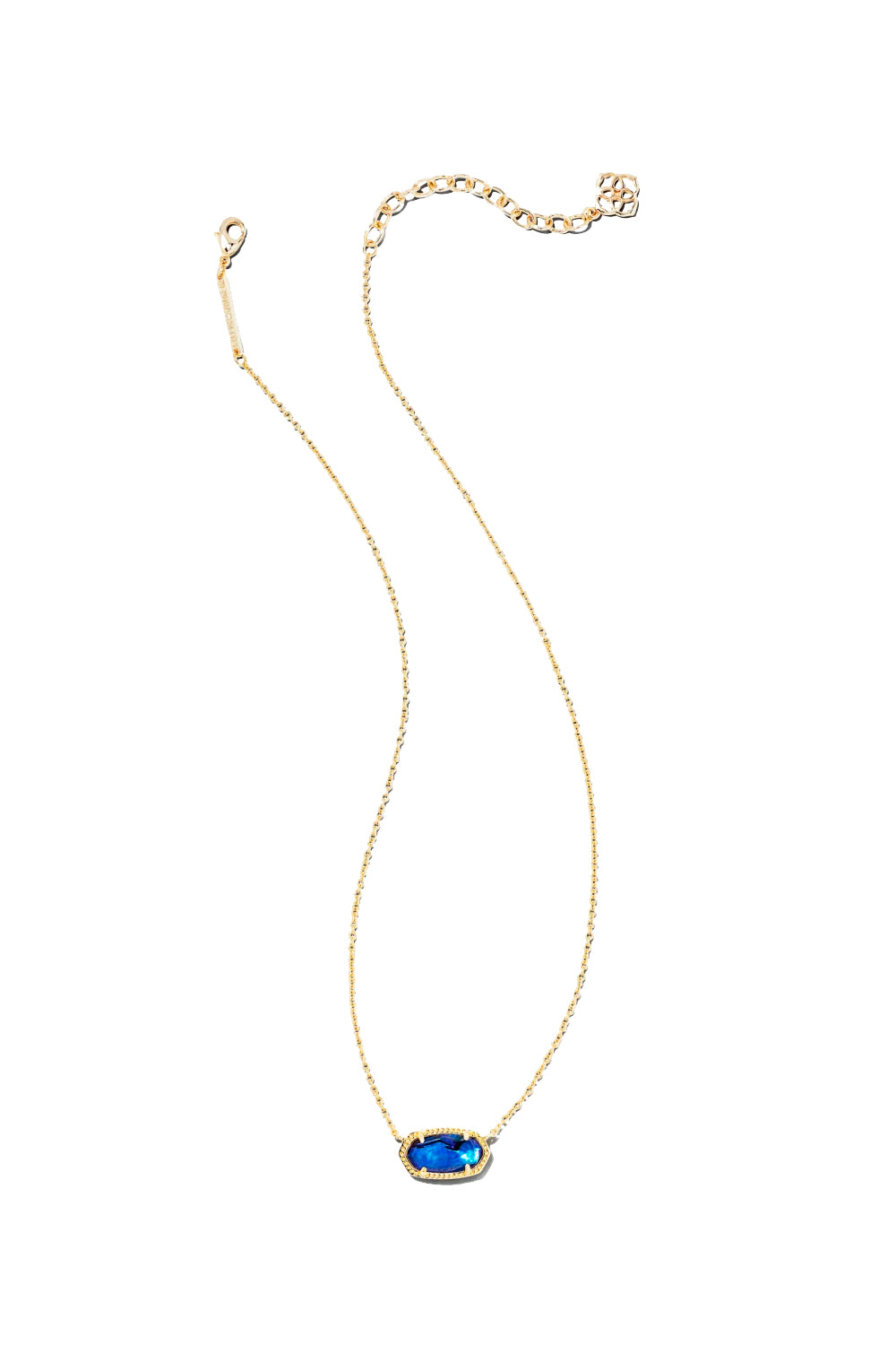 Kendra Scott: Elisa Gold Pendant Necklace - Navy Abalone | Makk Fashions