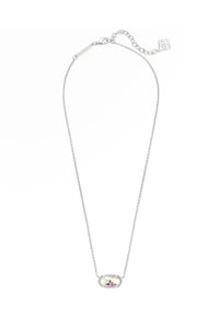 Kendra Scott: Elisa Silver Pendant Necklace - Dichroic Glass | Makk Fashions