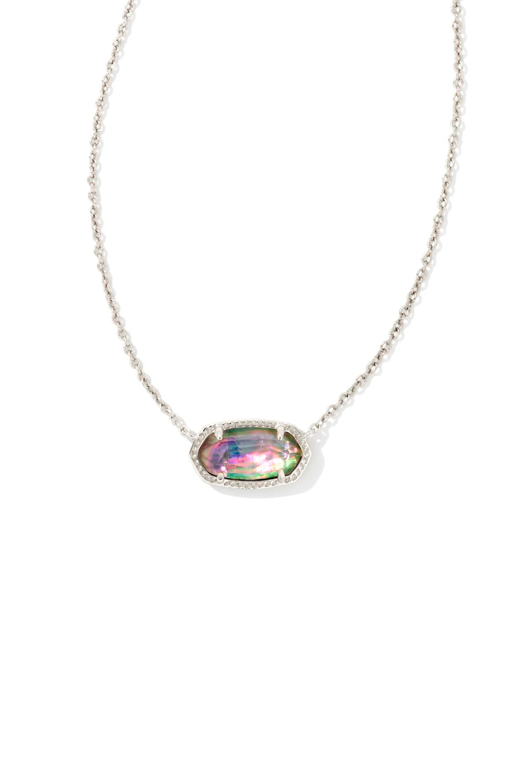 Kendra Scott: Elisa Silver Pendant Necklace - Lilac Abalone | Makk Fashions