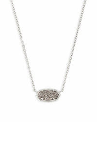 Kendra Scott: Elisa Silver Pendant Necklace - Platinum Drusy | Makk Fashions