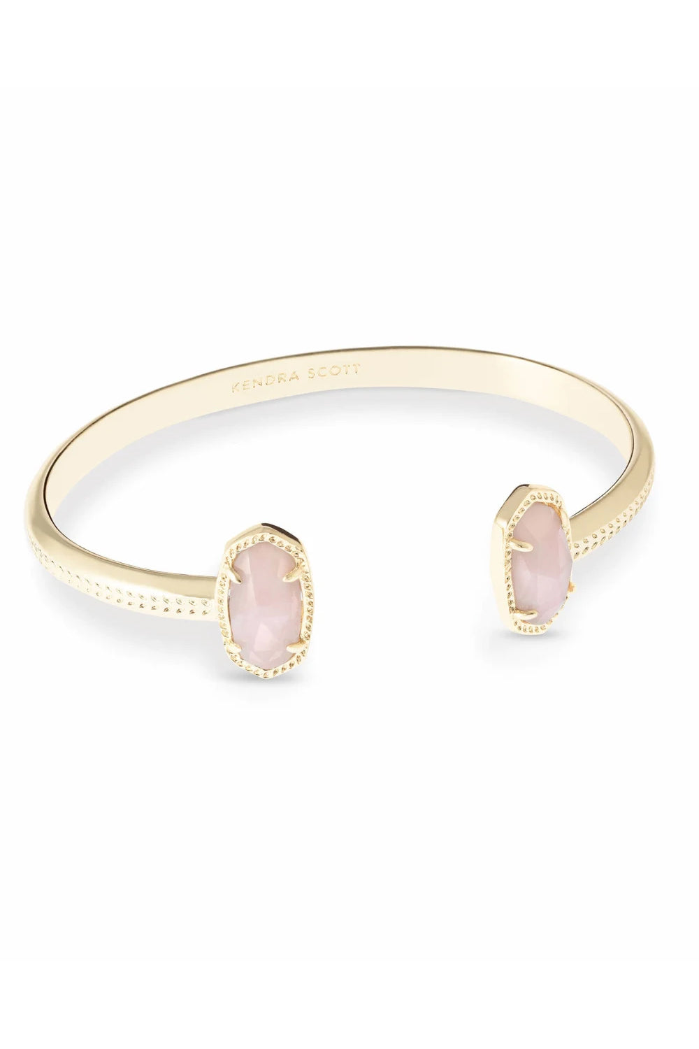 Kendra Scott: Elton Gold Cuff Bracelet - Rose Quartz | Makk Fashions