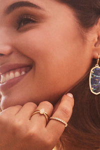 Kendra Scott: Emilie Gold Double Band Ring - Iridescent Drusy | Makk Fashions