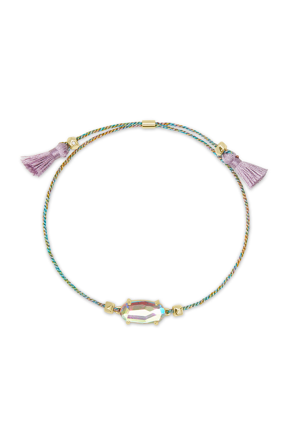 Kendra Scott: Everlyne Multicolor Cord Friendship Bracelet - Dichroic Glass