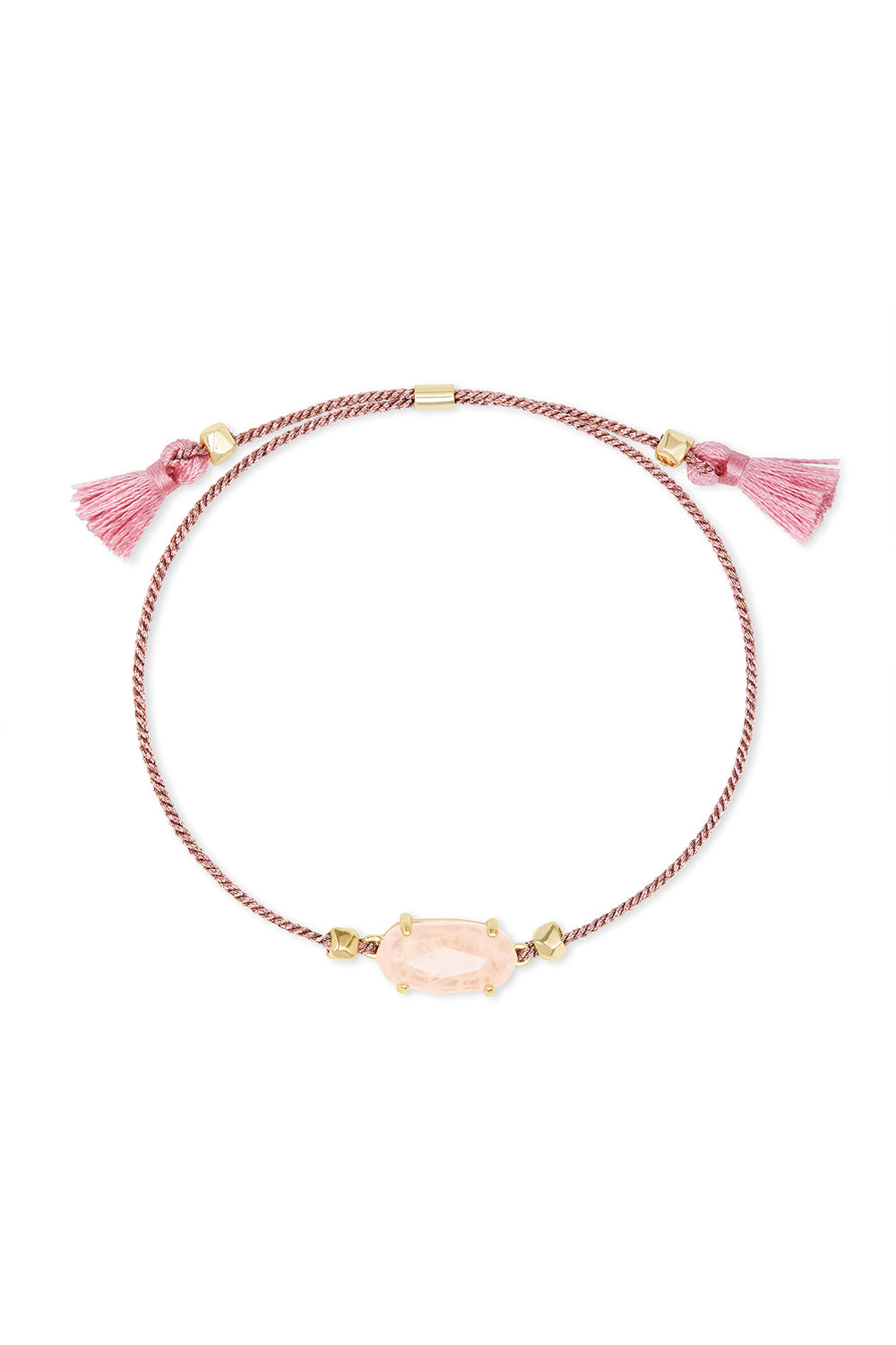 Kendra Scott: Everlyne Pink Cord Friendship Bracelet - Rose Quartz | Makk Fashions