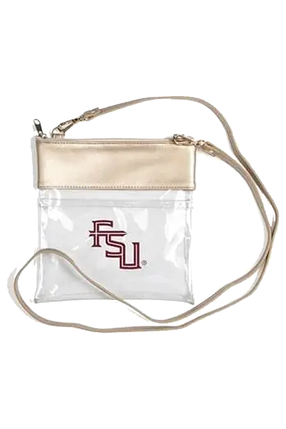 FSU Clear Gameday Crossbody Bag - Gold | Makk Fashions