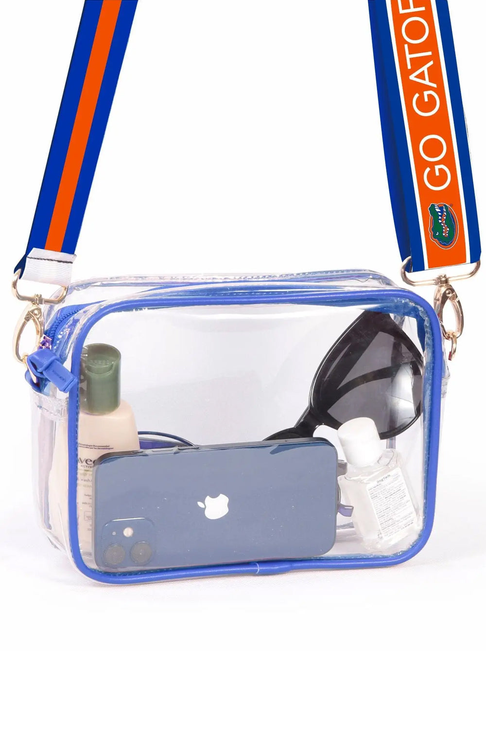 Florida Gators Clear Reversible Strap Purse - Blue | Makk Fashions