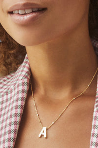 Kendra Scott: Letter A Pendant Necklace - Gold | Makk Fashions
