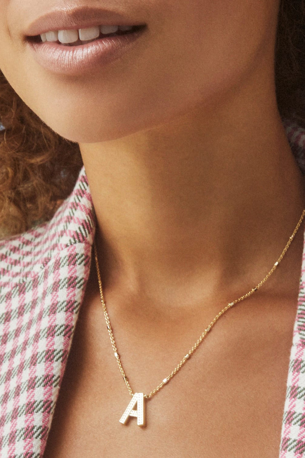 Kendra Scott: Letter A Pendant Necklace - Gold | Makk Fashions