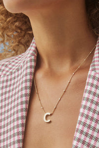 Kendra Scott: Letter C Pendant Necklace - Gold | Makk Fashions