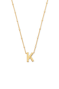 Kendra Scott: Letter K Pendant Necklace - Gold | Makk Fashions