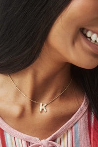 Kendra Scott: Letter K Pendant Necklace - Gold | Makk Fashions