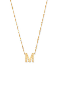Kendra Scott: Letter M Pendant Necklace - Gold | Makk Fashions