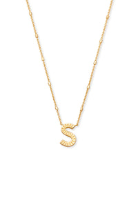 Kendra Scott: Letter S Pendant Necklace - Gold | Makk Fashions