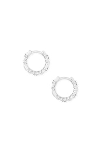 Kendra Scott: Maggie Huggie Earrings - Silver | Makk Fashions