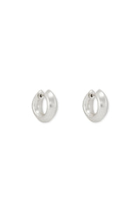 Kendra Scott: Mikki Huggie Earrings - Silver | Makk Fashions