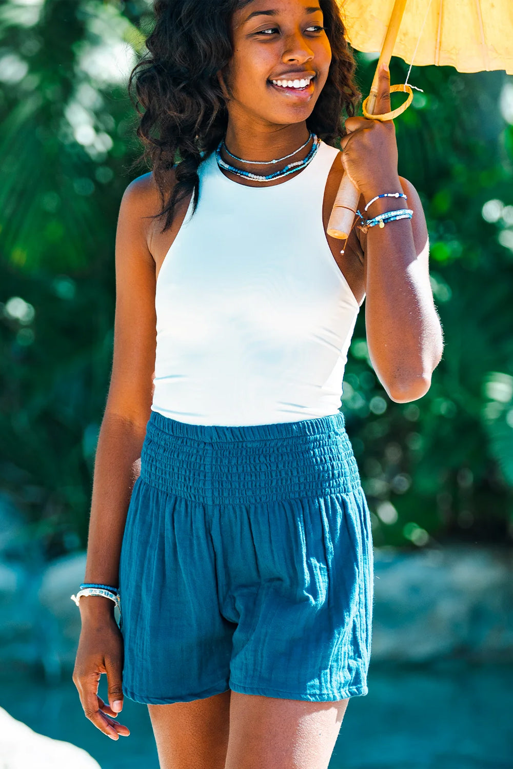 Lotus & Luna: Pacific Cotton Shorts | Makk Fashions