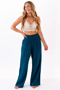 Lotus & Luna: Pacific Wide Leg Cotton Pants | Makk Fashions