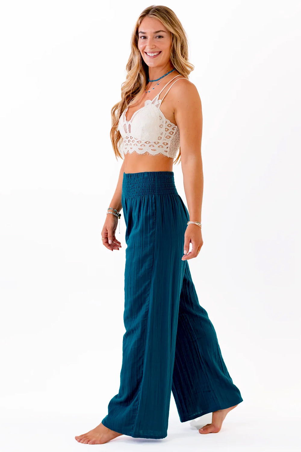 Lotus & Luna: Pacific Wide Leg Cotton Pants | Makk Fashions