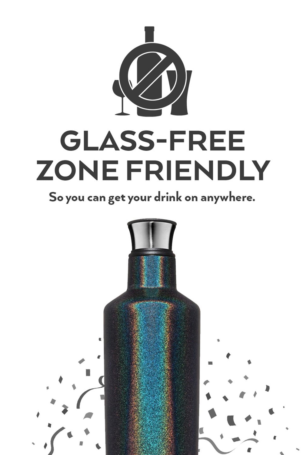 BruMate: 25oz ReHydration Bottle | Glitter Rose Gold