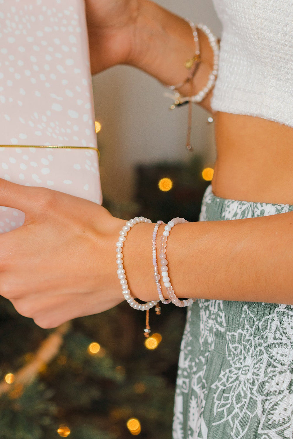 Lotus & Luna: Rose Quartz Goddess Bracelet | Makk Fashions