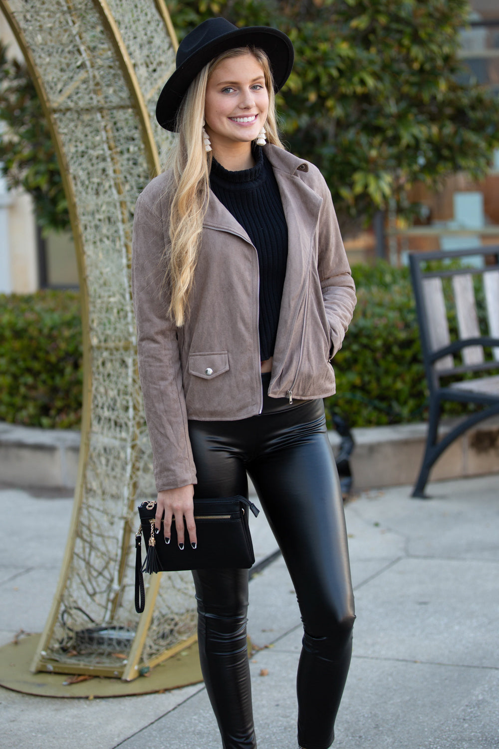 Suede Moto Jacket