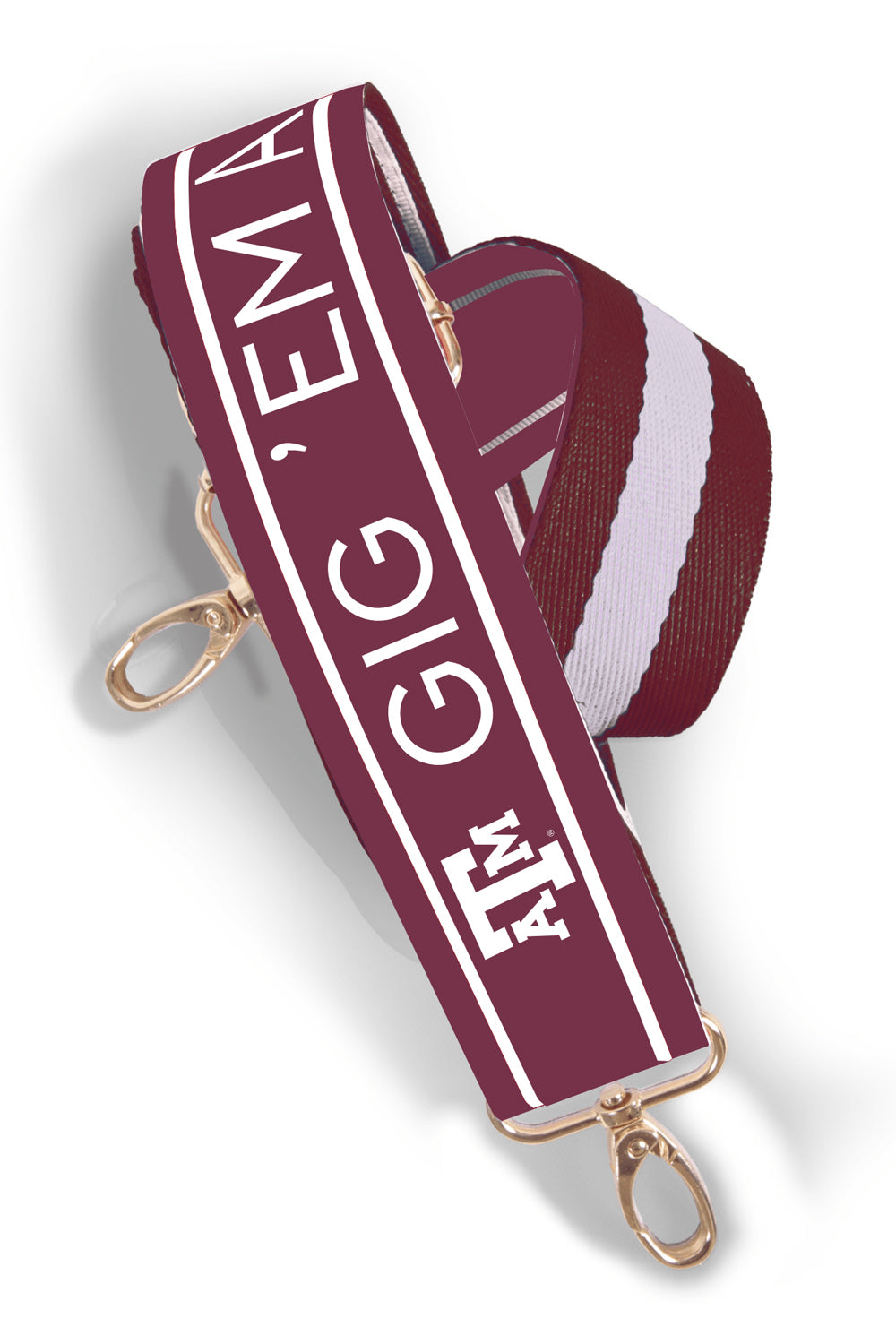Texas A&M  Reversible Patterned Shoulder Strap - Burgundy | Makk Fashions