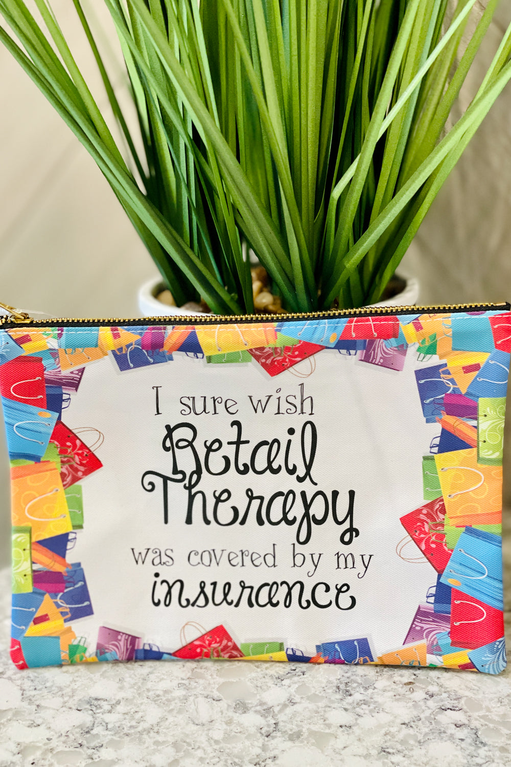 Zippered Bag - Retail Therapy Insurance | Makk Fashions