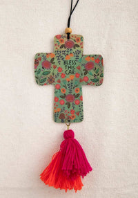 Cross Bless This Car Air Freshener - Natural Life