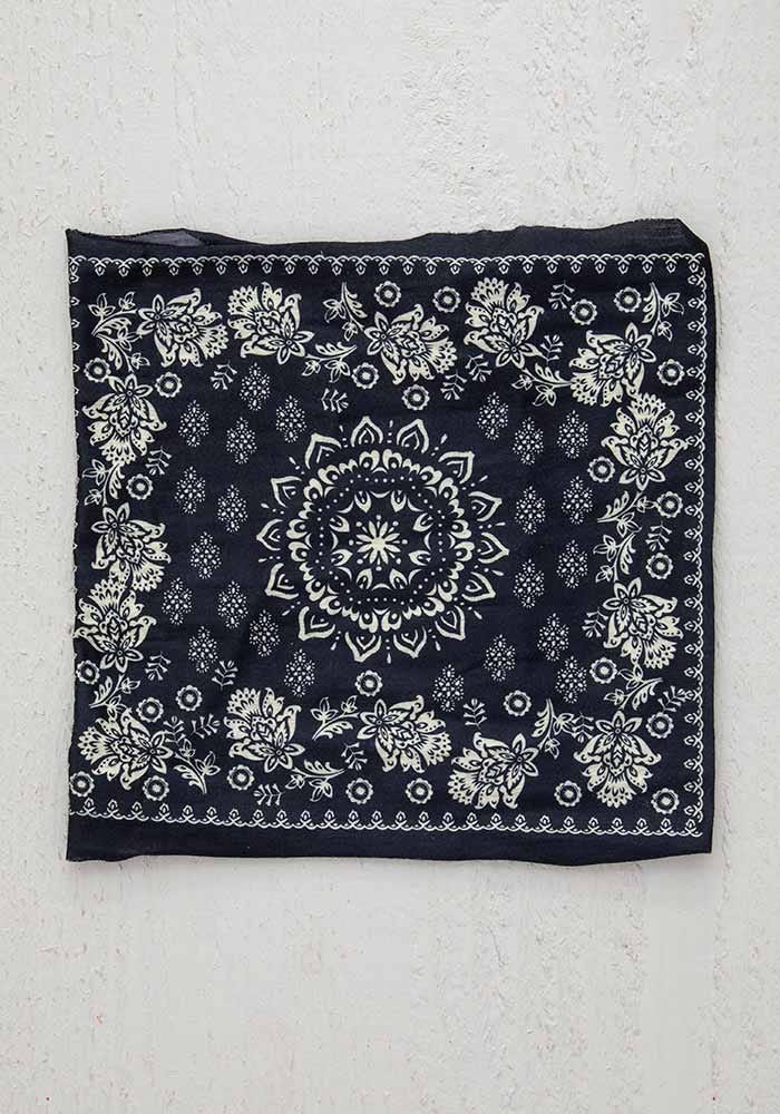 Black Cream Mandala Half Boho Bandeau - Natural Life