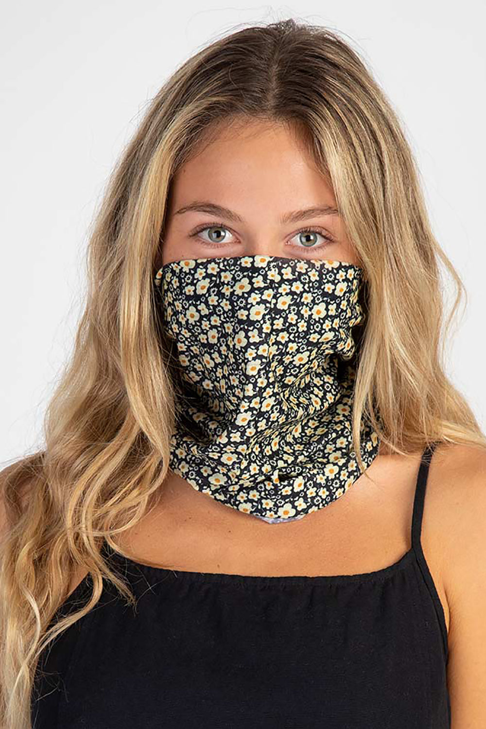 Black Cream Floral Print Boho Bandeau - Natural Life