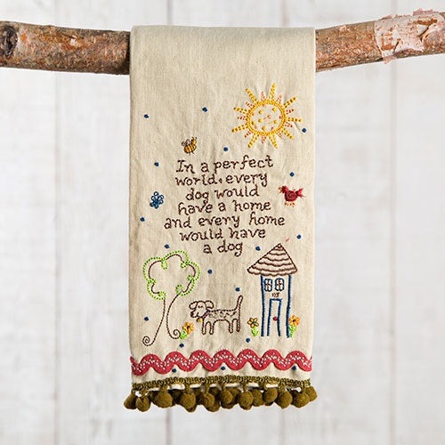 Dog Linen Hand Towel