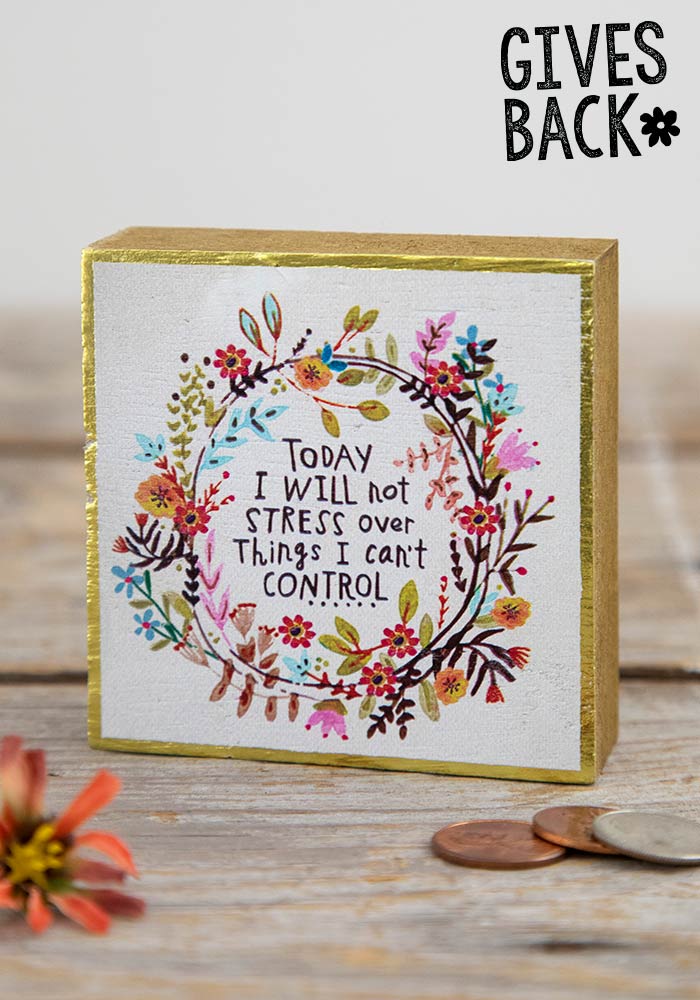 Will Not Stress Tiny Block Keepsake - Natural Life