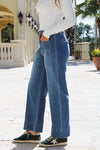 Kailyn High Rise Wide Leg Jeans - Med Wash