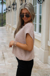 Everyday Edge Notched V-Neck Sweater - Oatmeal