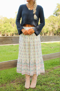 Sadie & Sage: Sagebrush Maxi Skirt - Cream Multi
