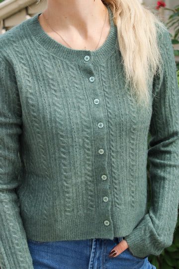 Z Supply: Medina Pointelle Cardigan - Monstera