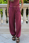Keepin' It Trendy Jogger Sweatpants - Winterberry