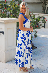 Bayside View Empire Waist Midi Dress - Royal Blue