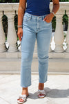 Dear John: Jeanne Mid Rise Cropped Flare Jeans - Catalina Island