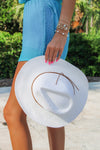 All My Love Straw Braided Cowboy Hat - White