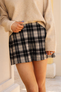 Sadie & Sage: Served Up Stretch Plaid Shorts - Multi
